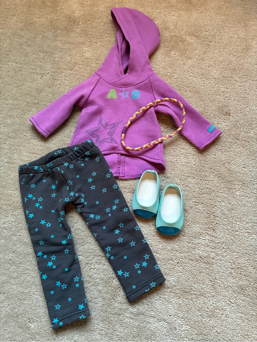 American Girl Starry Hoodie Outfit